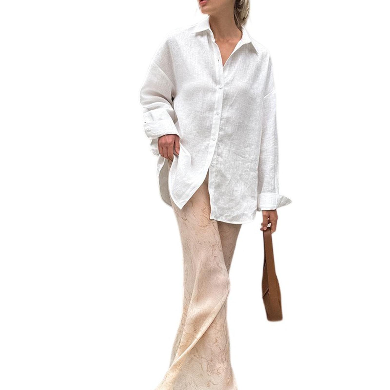 

Женская накидка с длинным рукавом на пуговицах, пляжная рубашка, одежда XL