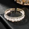 Multi-layer Diamond Pearl Bracelet Wedding Elastic Full Diamond Pearl Bracelet Women
