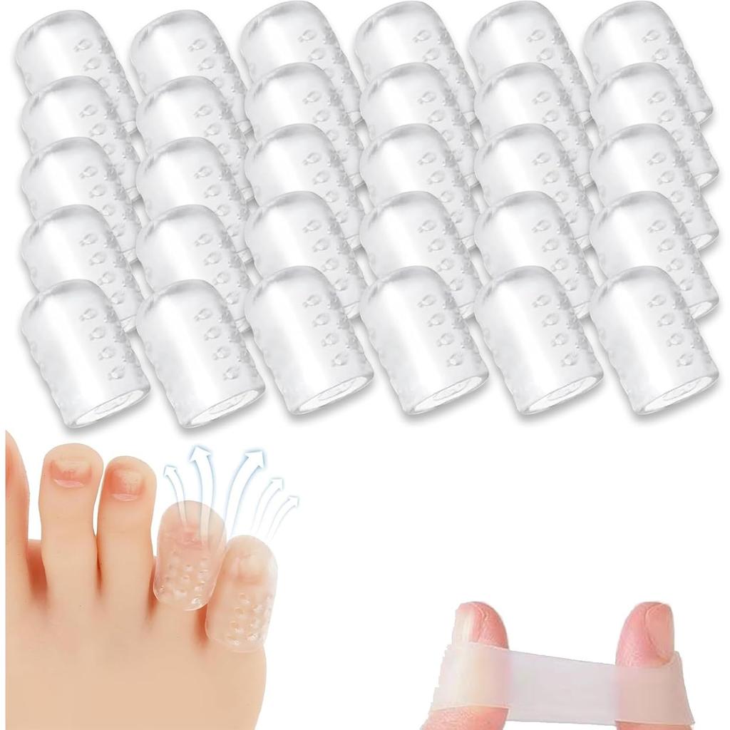 Silicone Anti-Friction Toe Protector, Silicone Toe Protectors, Gel Toe Protectors, Breathable Little Toe Covers, Blisters, Calluses, and Corns