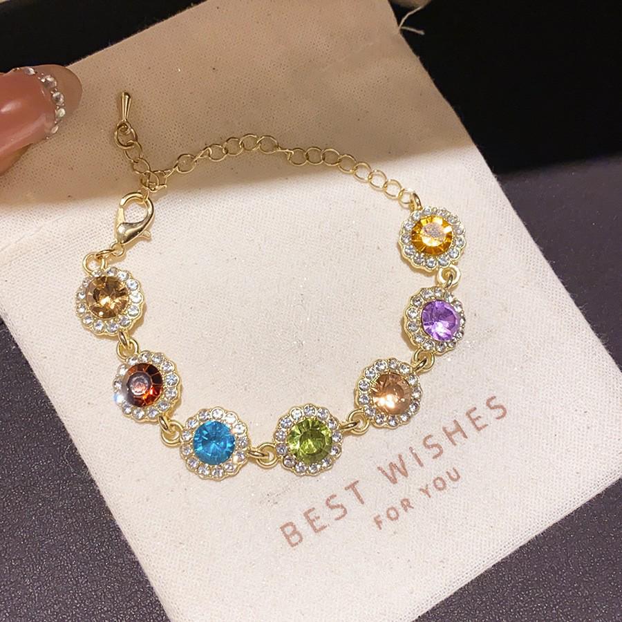 Sea Crystal Zirconia Water Drop Bracelet: Light Luxury Cool Style Jewelry for Women