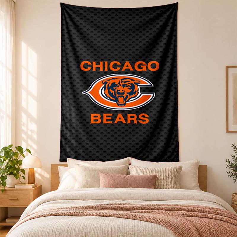 Chicago Bears Tapestry Highquality for Decorating Living Room Bedroom Dorm Walls Ideal As Bedroom Wallart Orholiday Gift