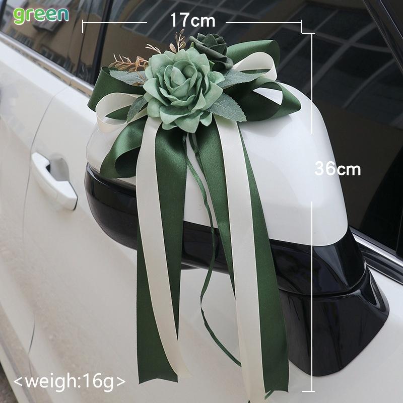 1/2/4 Stück Künstliche Blumen Dekoration Außen Auto Spiegel Tür Romantisches Blumen Hochzeitsband Künstliche Blume Deko Zubehör Valentinstag