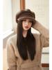 Women's Korean-Style Plush Octagonal Painter Hat - British Fashion, Autumn/Winter, Trendy Newsboy Cap