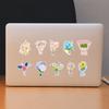 100 Hand-carved Flower Stickers Computer Water Cup Guitar Decoration Stickers Waterproof Creative Notebook Hand Note Stickers