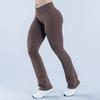 Seamless Cross-Waist Athletic Leggings for Women - Wide-Leg Yoga Gym Pants - Relaxed Workout Athletic Pants