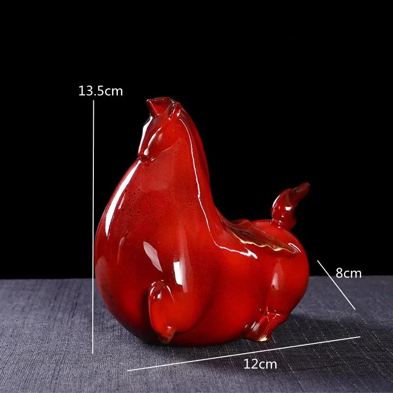 Lucky, Red Horse Statue, Porcelain, Horse Crafts, Living Room Decoration, Animals, Sculptures, Office Desktop Decoration, Gifts