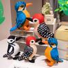 Cute simulation woodpecker doll plush toy bird doll home living room ornament boy soothing doll