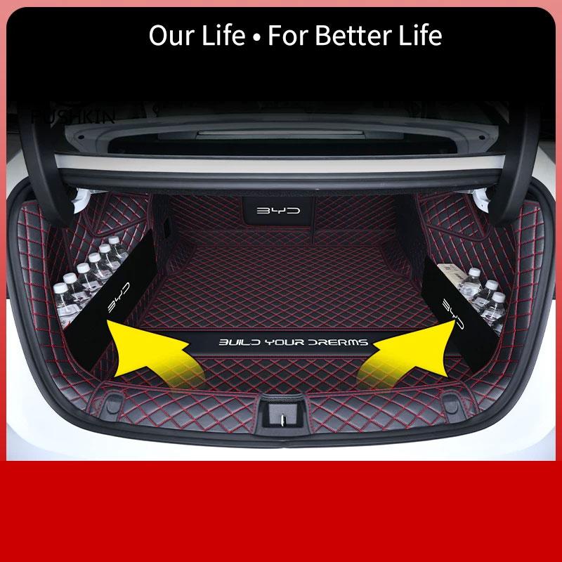 For BYD Seal 6 DMI sedan 2026 2027 Car Boot Mat Rear Trunk Liner Cargo Leather Floor Carpet Tray Protector Accessories Mats