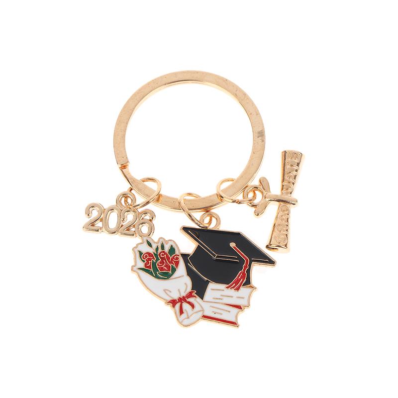 1Pcs 2026 Graduation Key Ring With A Hat And Credentials, Graduation Season Gift Key Ring Pendant, Suitable For Hanging Ba