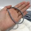 1 Strand Irradiated Natural Freshwater Pearl Gray Near Round Beads 4‑5mm 36cm Loose Beads for Jewelry Making DIY Necklace Bracelet