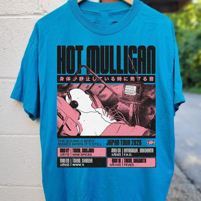 Hot Mulligan The Sound A Body Makes When It’s Still Tour Blue Tshirt QT1620 Unisex T-Shirt