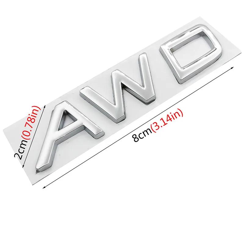 3D Metal T5 T6 AWD LOGO Emblems Badges Car Sticker Letter Decal Car Styling For Volvo XC60 XC90 S60 S80 S60L V40 V60 Tail Fender