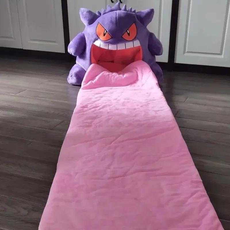 Pokemon Gengar Peluche Lingua Grande Periferica Anime Gengar Taglia Grande Cuscino per Dormire Coperta Nap a Doppio Uso Giocattolo di Peluche Imbottito