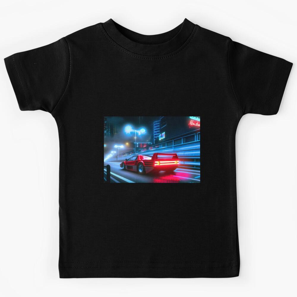 Cyberpunk Ferrari 512 in the streets Kids T-Shirt 160