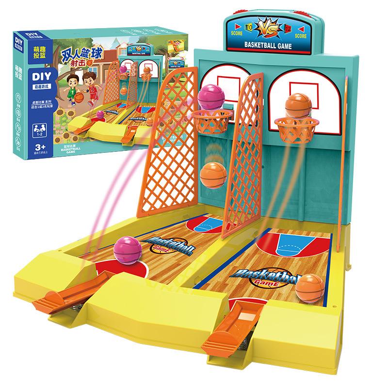 Finger Double Play Basketball Table, Indoor Parent-Child Interactive Entertainment Play Table, Educational Toys