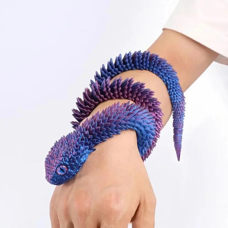 Ornement Serpent Imprimé en 3D Figurine Serpent Artisanat Mobile Jouet de Bureau d'Exécutif Décoration Maison Bureau Cadeau Accessoire Farce Serpent