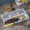 Toolbox Small Parts Screwdrivers Wrenches Transparent Storage Box with Adjustable Compartments Impact-Resistant Organizer Case