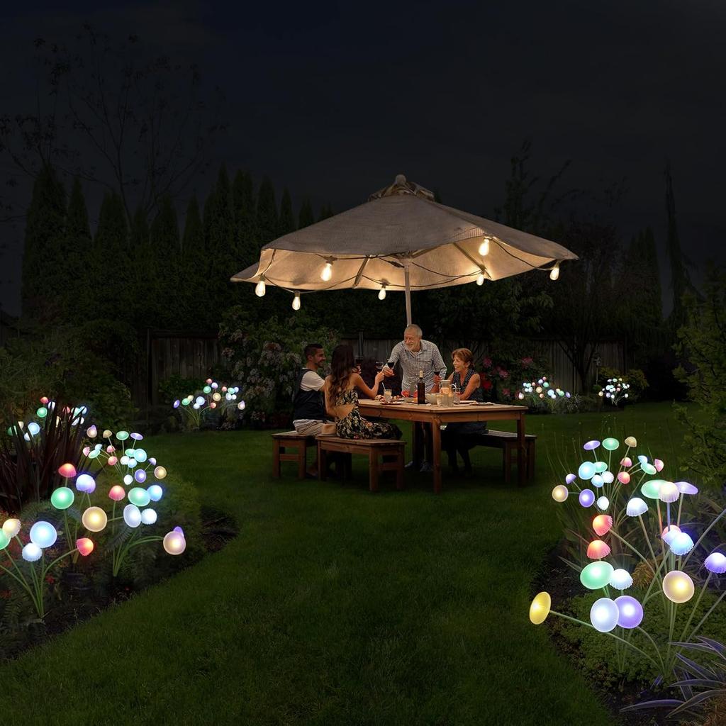 10/8/6 LED Multicolour Solar Mushroom Light Waterproof Warm LED Solar Garden Light Outdoor Decoration Lamp for Villa Garden Courtyard Park