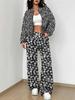 1116 New Popular Autumn and Winter New European and American Women's Clothing Flower Printing Suit Women