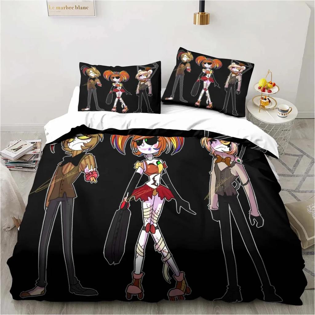 Murder Drones Cartoon Bedding Set Fans Gifts Duvet Cover Set for Kids Adults King Queen Twin Size Boys Girls Bedroom Decor