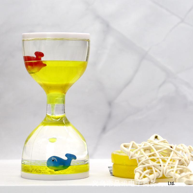 Dreamy Milky White Liquid Diamond Oil Hourglass Ornament - Children's Day Gift