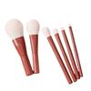 6-Piece Portable Makeup Brush Set for Beginners - Includes Blush & Eyeshadow Brushes