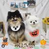 Comfortable To Wear Pumpkin Dog Scarf Adjustable Kitty Saliva Towel Halloween Pet Bib  Puppy