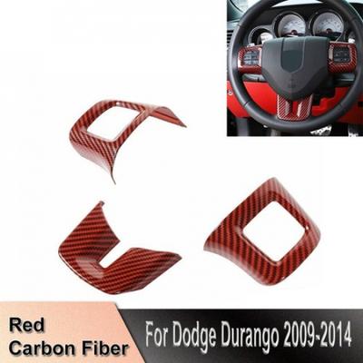 Pour 09-14 Dodge Challenger Charger Durango Cache-Volant Garniture Fibre de Carbone Rouge