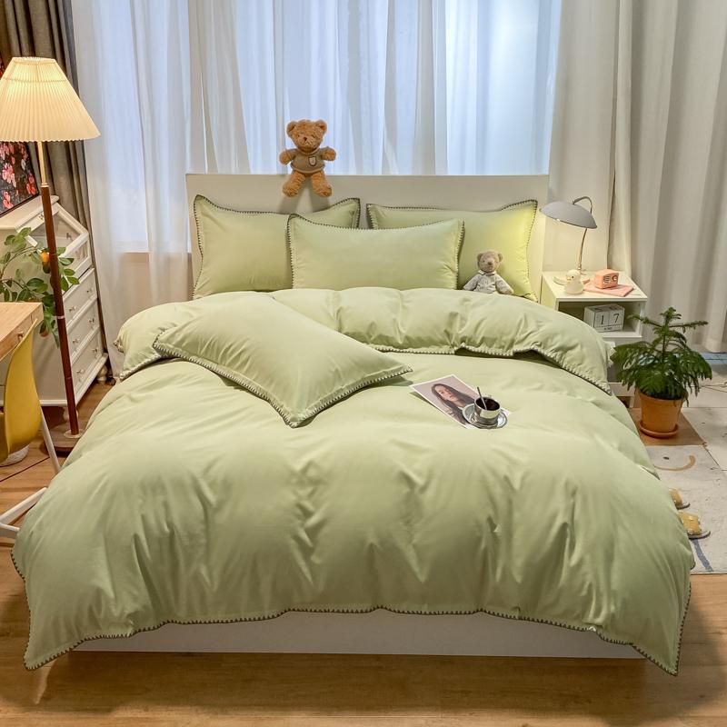 Super Soft Washed Cotton Bed Four Piece Set Four Season Fresh Down Duvet Cover Three Piece Set Is a Great Seasonal Gift