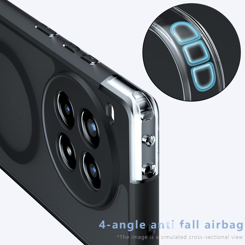 For OnePlus Ace 3 Pro 5G Magnetic Case TPU+PC Matte Anti-Scratch Phone Cover