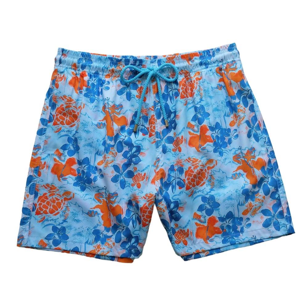 Costume da Bagno da Uomo Brand Tartaruga Shorts da Nuoto Estivi Asciugatura Rapida Pantaloncini da Spiaggia Con Tasche Laterali e Fodera in Rete Costumi da Bagno