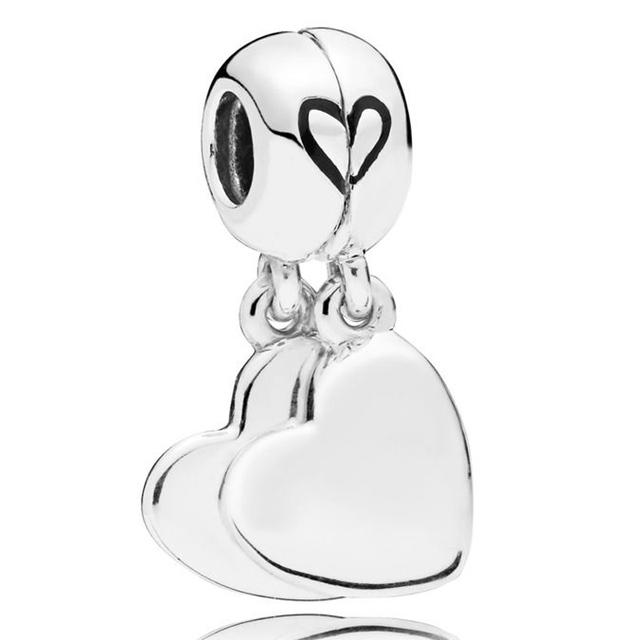 Glanz funkelnde Unendlichkeit Herz Kreuz Mutter Sohn Liebe Anhänger Perlen 925 Sterling Silber Charms passen Mode-Armband-Schmuck