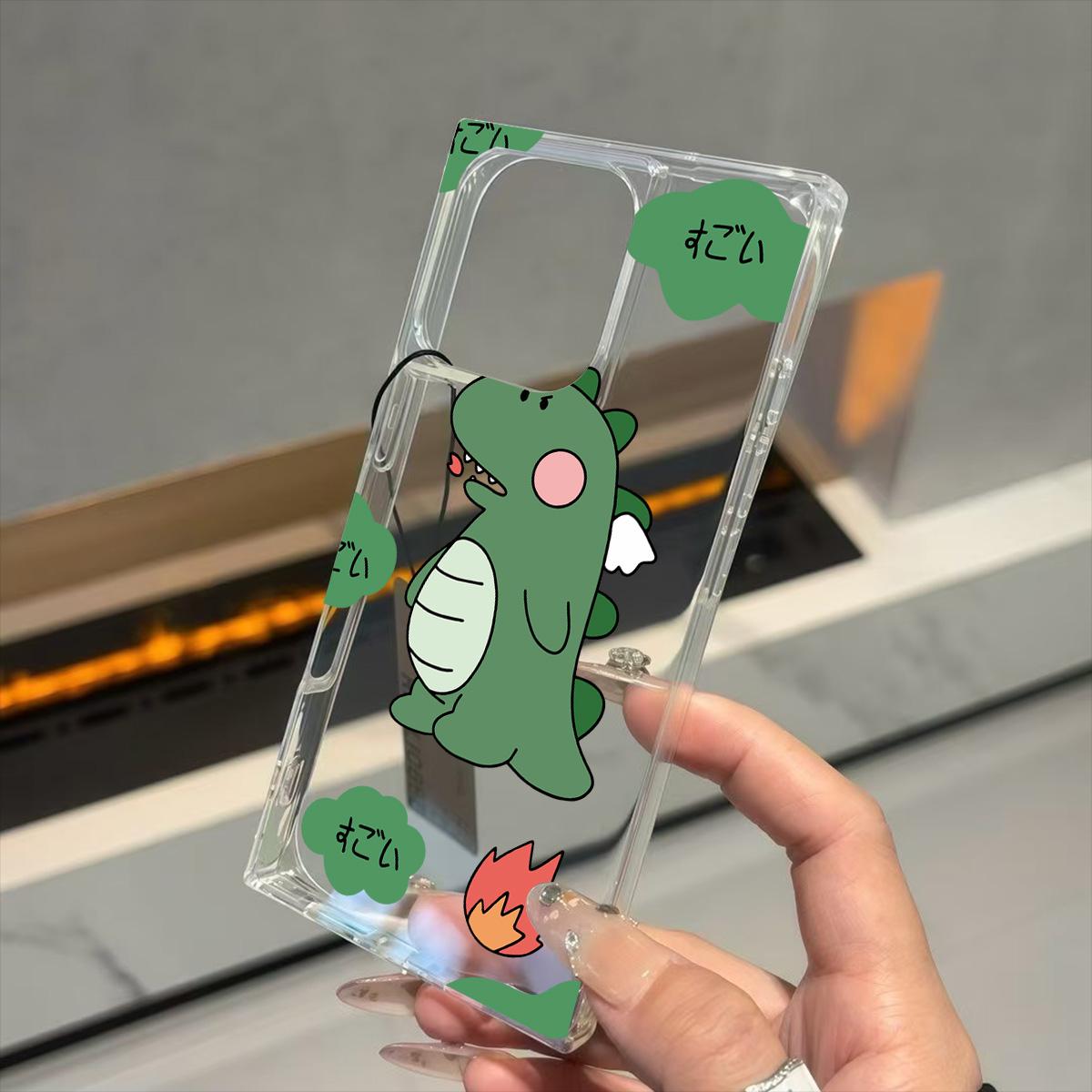 

Прозрачный квадратный чехол-накладка для iPhone 16 ProMax 13 11 12 15 Plus 14 Pro Max с рисунком злых динозавров iphone 11 ProMax