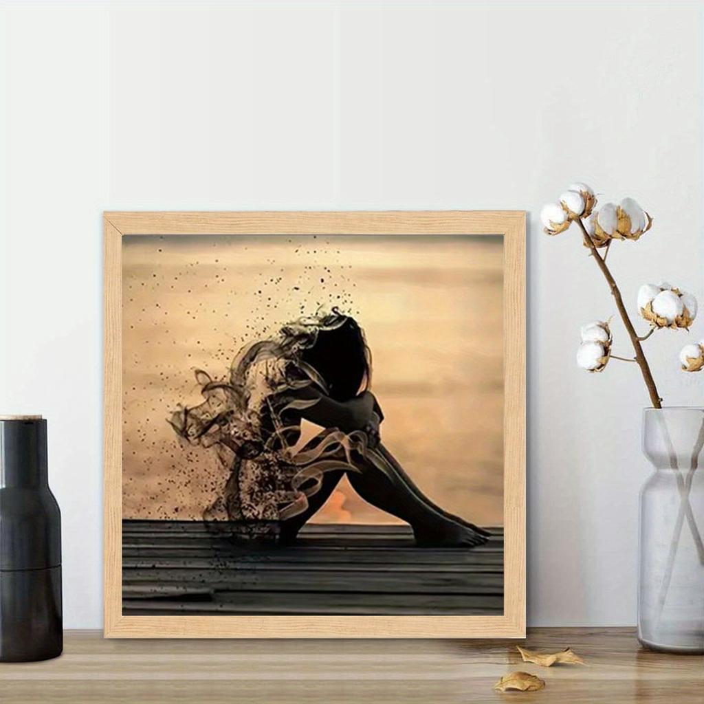Kit Punto Croce Pittura Diamante Fai da Te Schiena di Ragazza Arte Mosaico Pittura Diamante Diamanti Tondi/Quadrati Completi Decorazione Casa