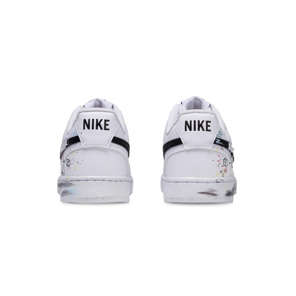 Nike Court Vision 1 Abrasion Resistant Low top Skateboard Shoes Men's Blue Green Mismatched DH2987-101(Team1058-)