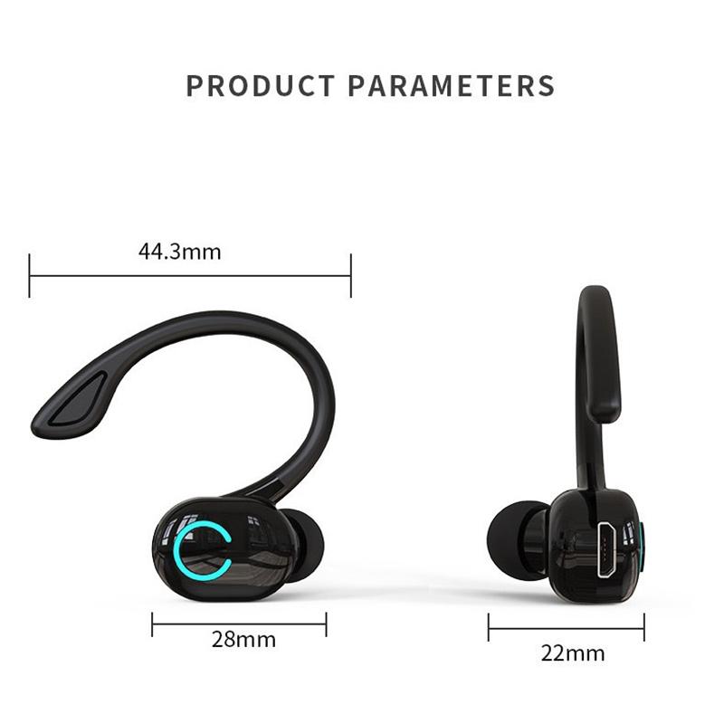 3pcs Bluetooth Earphone Wireless Headphone With Mic Ear-hook In-ear Earphones HD-Call HiFi Sport Outdoor Headset For