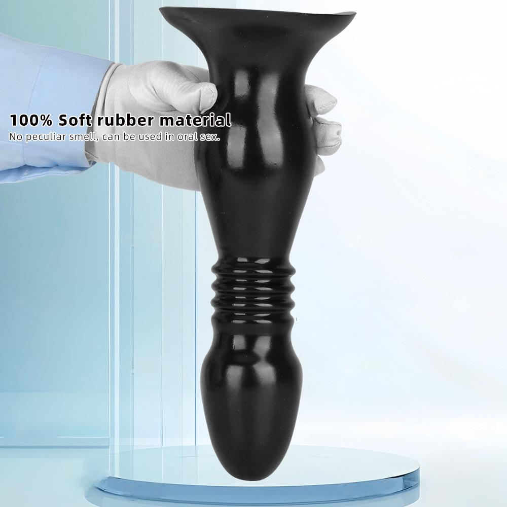 Extra Large Anal Plug with Suction Cup, Black Giant Butt Plug Sex Toy for Beginners and Advanced