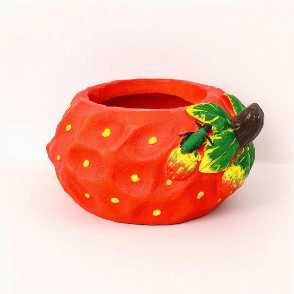 Decorative Planter with Drainage Hole Textured Sculptural Garden