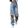 High-Quality Women's Ripped Straight Loose Jeans - European, American, Southeast Asian Styles