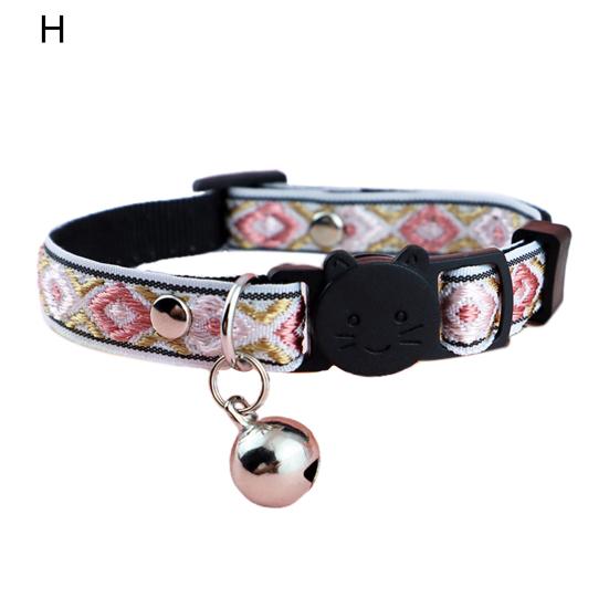 Pet Necklace Colorful Grids Pattern Anti-suffocation Fine Workmanship Breakaway Pet Cats Collars
