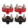 4Pcs Battery Power Stud M6 Dual Distribution Terminal Junction Post Block Bus Bar for Cars RVs Boats Trucks DC 12 To 48V