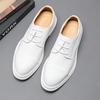 Fashion Luxury Fashion New Men's White Lace Up Patent Leather Oxford Shoes Designer Male Formal Wedding Prom Dress Homecoming Footwear