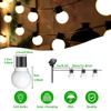 G50 Patio Solar String Lights Outdoor, Warm/ Colorful Globe Bulb LED Fairy Garland Lamp for Wedding, Christmas, Backyard, Party
