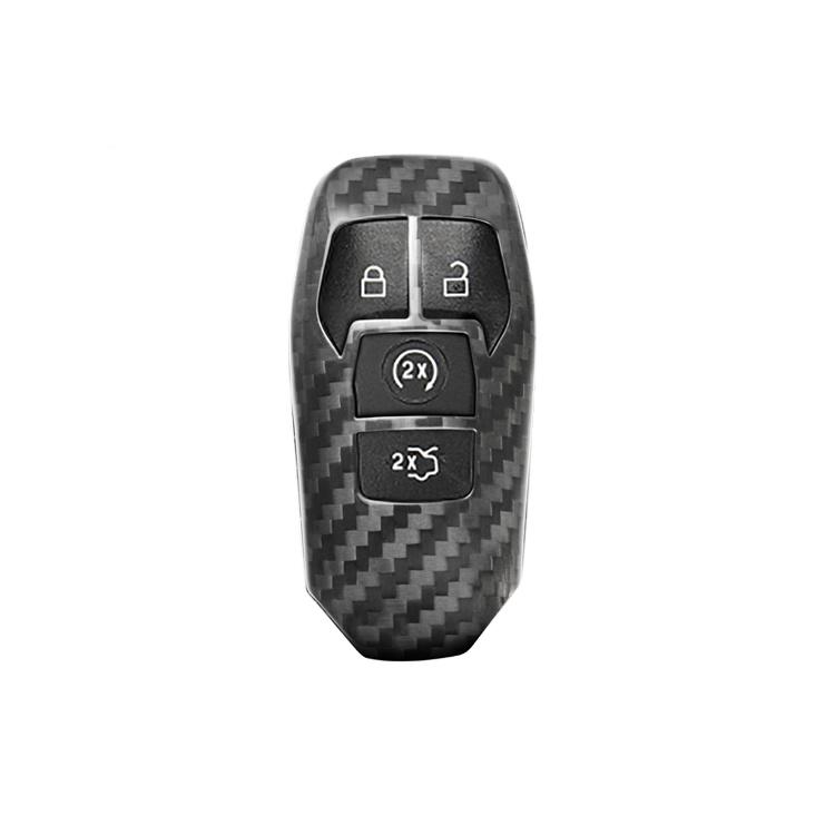 Es Carbon Fiber Interior Accessories Car Key Case for Ford Mustang Protective Carbon Fiber Stickers Mustang