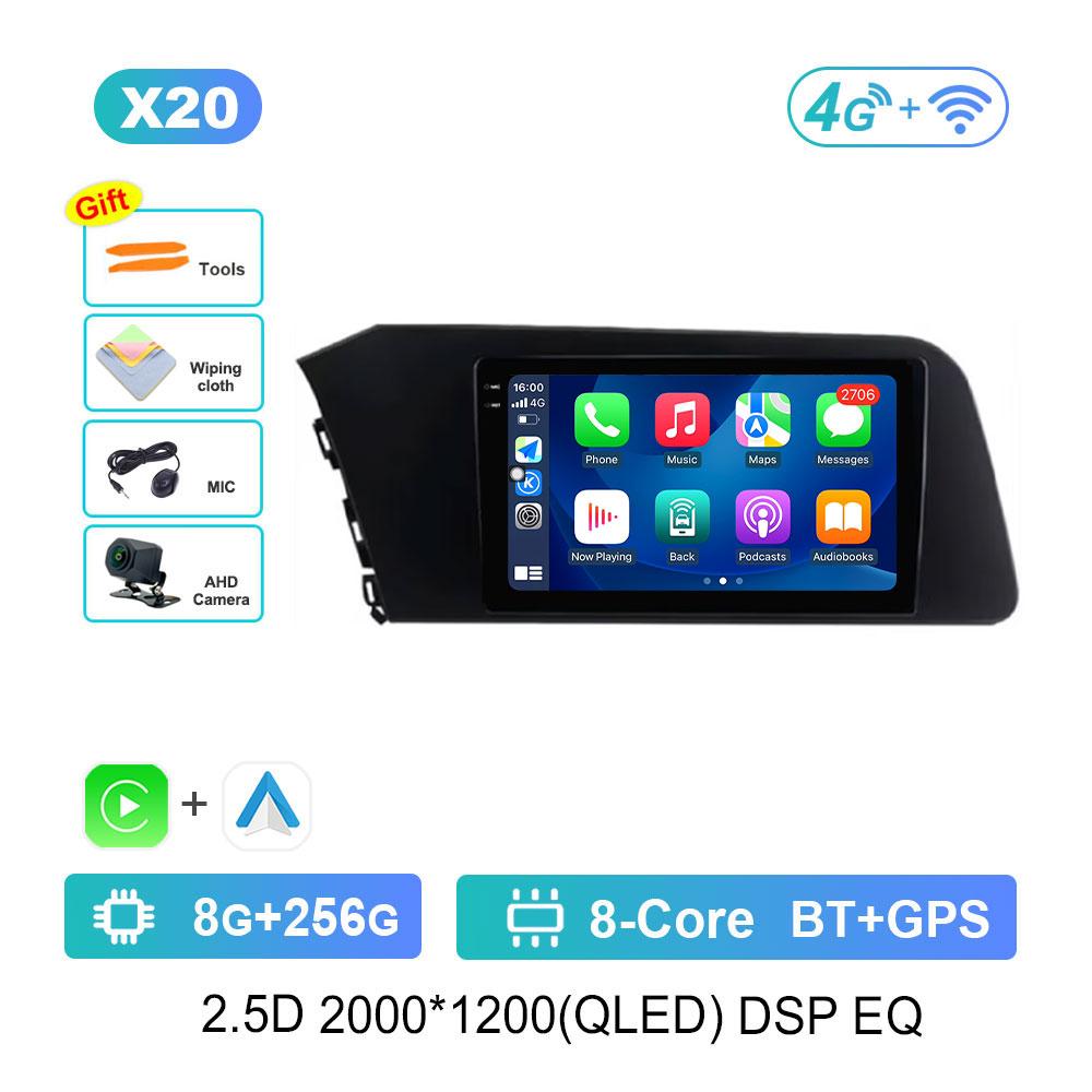 Bluetooth DSP Stereo Car Video Multimedia Player for Hyundai Elantra VII CN7 2020 2021 Android 14 WiFi 4G GPS Touch Screen