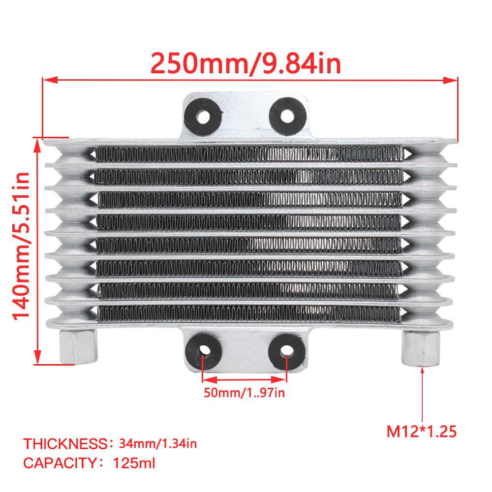 Motorcycle Engine Cooling Oil Radiator Cooler Motocross Accessories 125-400cc For Suzuki GS GN GZ GSX EN Enduro Dirt Bike Parts