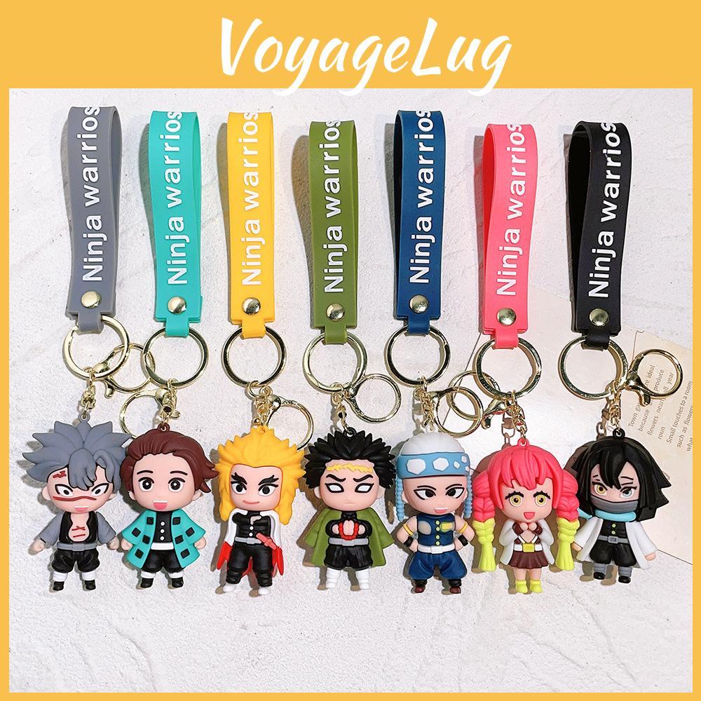 Trendy Demon Slayer Key Ring Cute Plastic Keychain For Students And Teachers