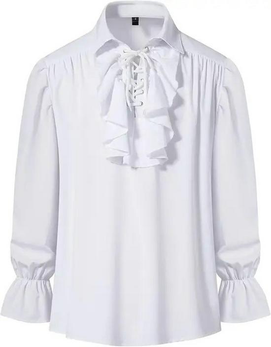 Camicia Pizzo Pirata Vittoriana Steampunk Retrò da Uomo