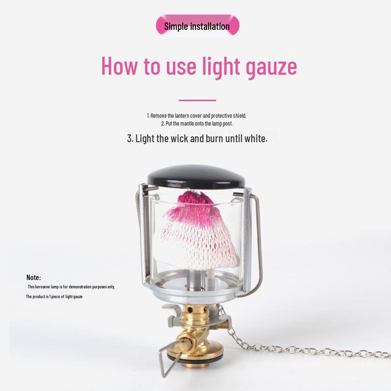 Small Universal Mesh Cotton Wick Lantern Shade for Kerosene, Gas, and Camping Lamps