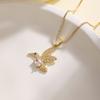 Nidin New Trendy Cute Hummingbird Pendant For Women Girls Shiny Crystal Zircon Animal Bird Charm Necklace Fashion Jewelry Gifts